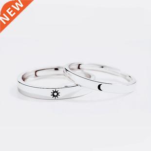 2 Pieces/Set Silver Color Couple Rings Fashion Wedding Bride