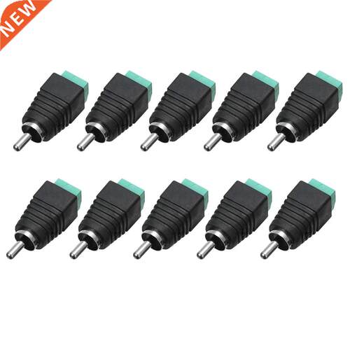 10Pcs Phono Speaker Wire Cable to Audio male RCA Connector