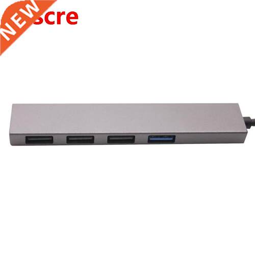 USB Hub 4-in-1 Portable Aluminum Alloy USB Type a to 4 USB 2