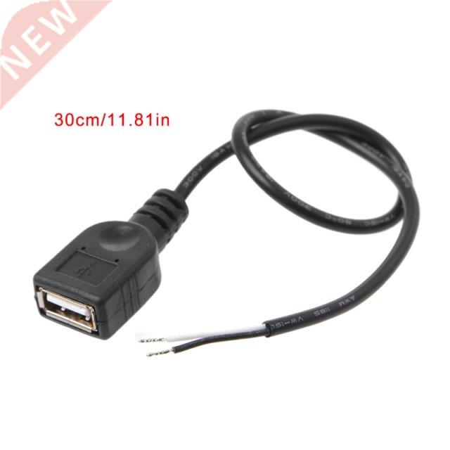 1Pc USB 2.0 Female Jack 2 Pin 2 Wire Power Charge Cable Cord