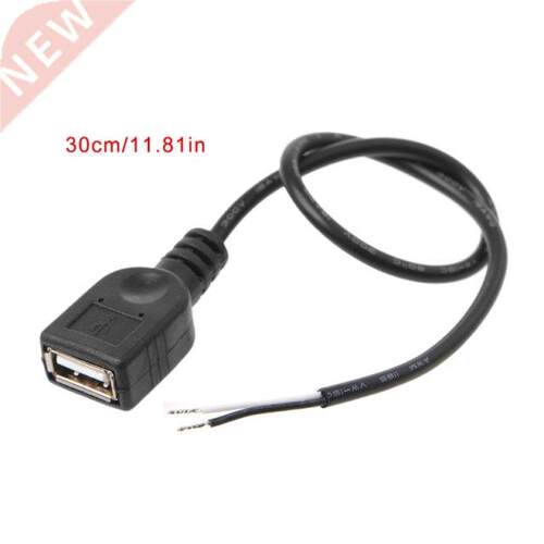 1Pc USB 2.0 Female Jack 2 Pin 2 Wire Power Charge Cable Cord