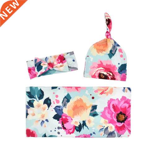 Infant Newborn 3 Pieces Outfit Floral/Love Heart/Geometric