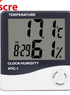 Hygrometer Clock Temperature-Humidity-Meter Weather-Station