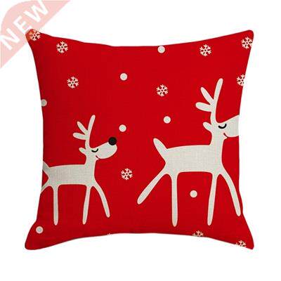 Christmas Square Pillowcase Home Decor Linen Pillow Cases
