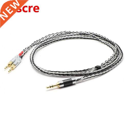 3.5mm Stereo 8 croes Silver Plated Headphong Upgrade Cable f