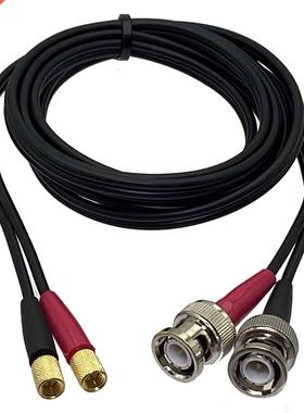 RG174 2x BNC Q9 Male to 2x L5 M5 Microdot Male plug Connecto