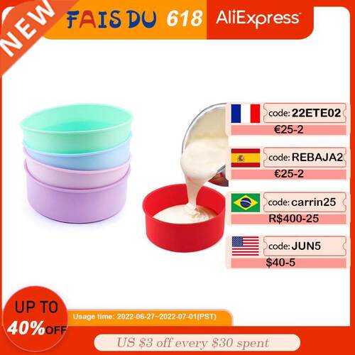 Round Silicone Cake Mold 4 6 8 10 Inch Silicone Mould Baking