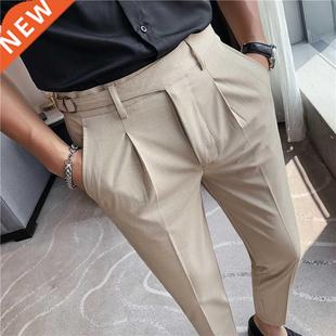 High Quality Elasticity Suit Pants Men Formal Business Offic