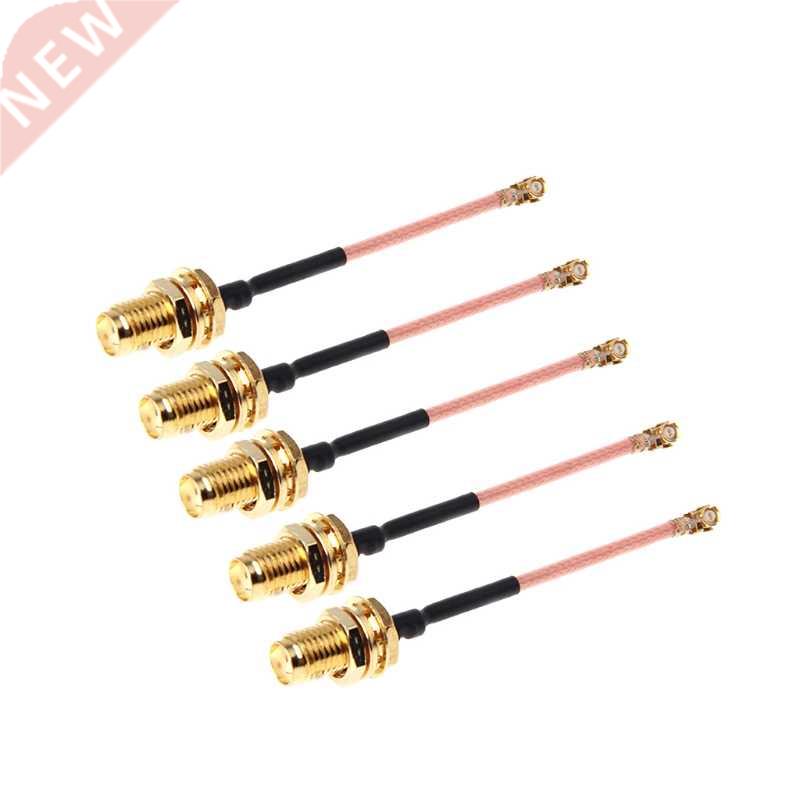 5 Pcs 5cm RG178 Extension Cable Gold Plated RF Straight SMA