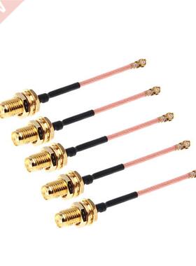 5 Pcs 5cm RG178 Extension Cable Gold Plated RF Straight SMA