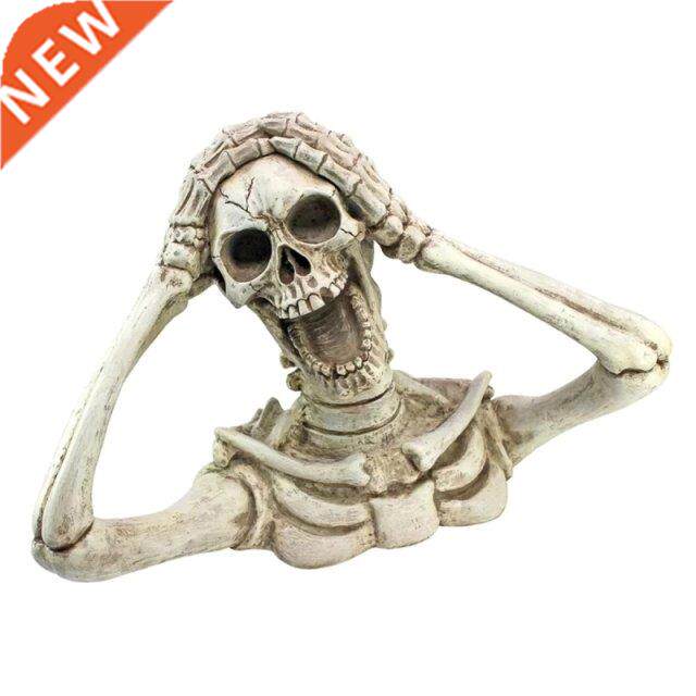 Screaming Skull Zombie Deocoration Resin Garden Decoratons f