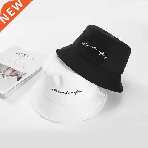 Double Side Bucket Hats for Women Fashion Cotton Smile Flowe