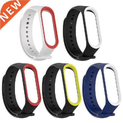 For Mi Band 4 3 Sports Dual Pure Color Silicone Wrist Band