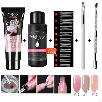 Polygel Kit Nail Extension Poly Gel Set With Nial Tips Dual