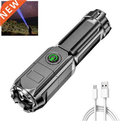 Flashlght Strong Lght Rechargeable Zoom Gant Brght Xenon