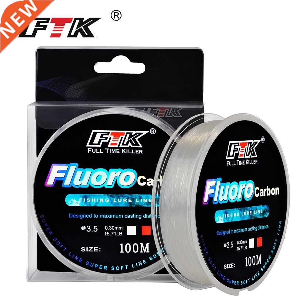 100M Fluorocarbon Fishing Line 4-34LB Carbon Fiber Leader Li-封面