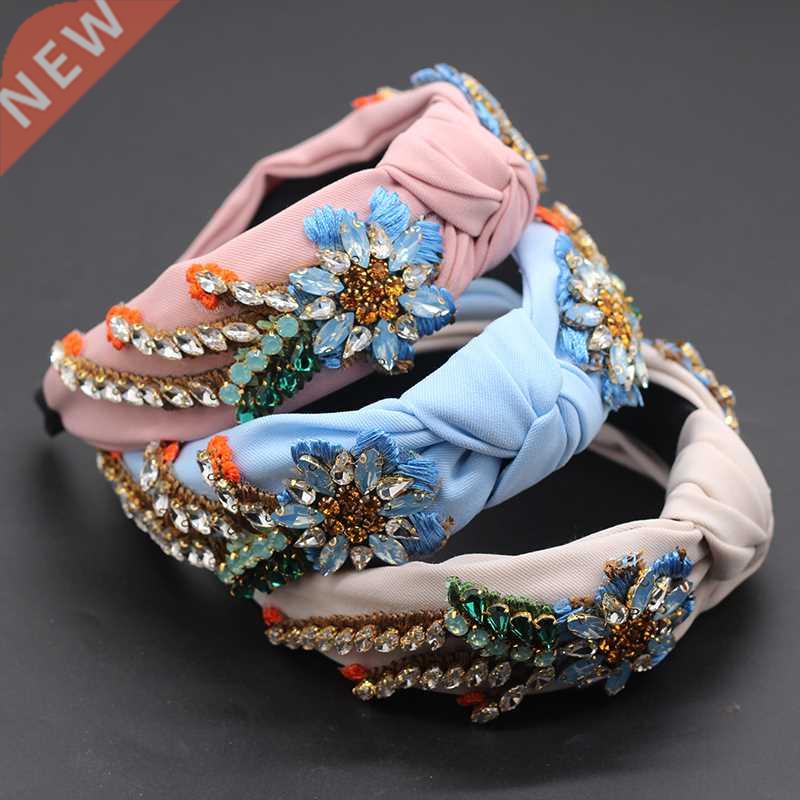 Fabric Rhinestone Tassel Sunflower Flower Exquisite Hair Acc