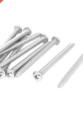 10pcs 4.8mmx60mm Phillips Round Head Sheet Self Tapping Scre