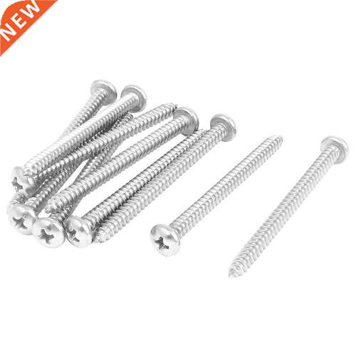 10pcs 4.8mmx60mm Phillips Round Head Sheet Self Tapping Scre