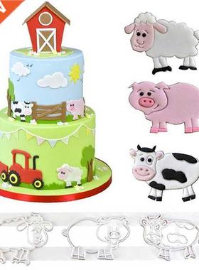 Cartoon Anmals S Cooke Mould Cute Pg Cow Sheep Desser