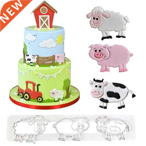 Cartoon Anmals S Cooke Mould Cute Pg Cow Sheep Desser