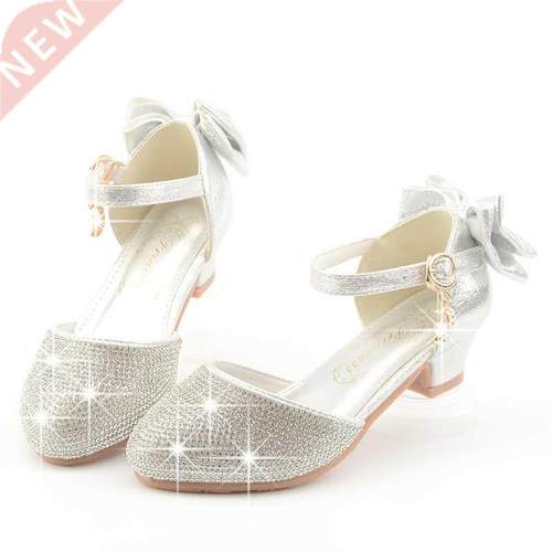 Princess Kids Leather Shoes for Girls dress shoe Glitter Chi