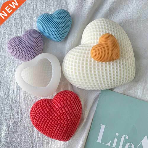 Braided Love Silicone Candle Mold Love Heart Mousse Cake