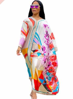 Boubou Africain Femme 2021 African Print Dashiki Clothes Plu