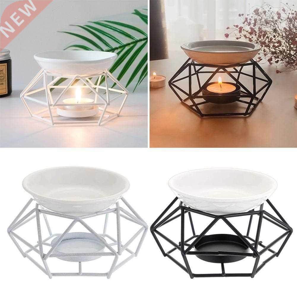 metal aromatic oil burner geometric ceramic essential oil