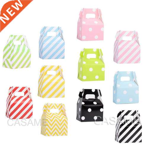 12pcs birthday paper candy box wedding favors polka dot cand