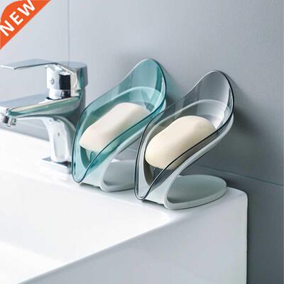 Bathroom Soap Holder Leaf Shape Soap Box Non-slip Drain Soap
