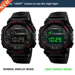 Brand Digital Wristwatch Men relog digital LED stopwatch Dat