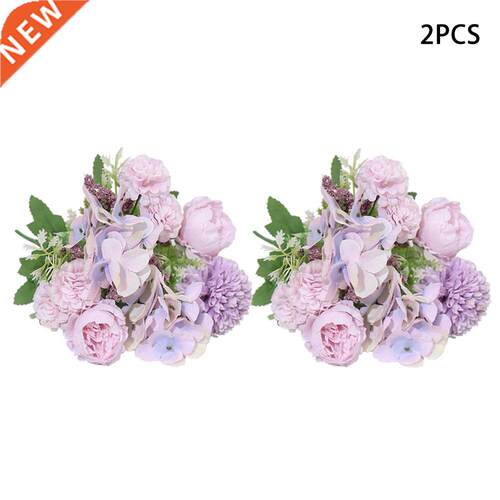 2pcs Home Decor Artificial Silk Peony Bouquet Garden Lovely