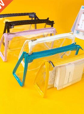1pc Pencil Cases Transparent Estuches Stationery Kawaii Phon