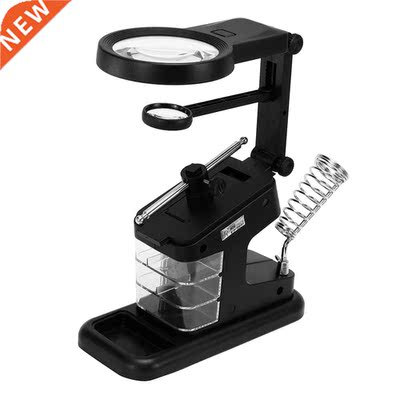 3x 4.5x 20x Welding Desktop Magnifier with Alligator Clip He