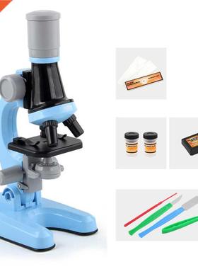 Microscope Kit Lab LED 100X-400X-1200X Home School Science