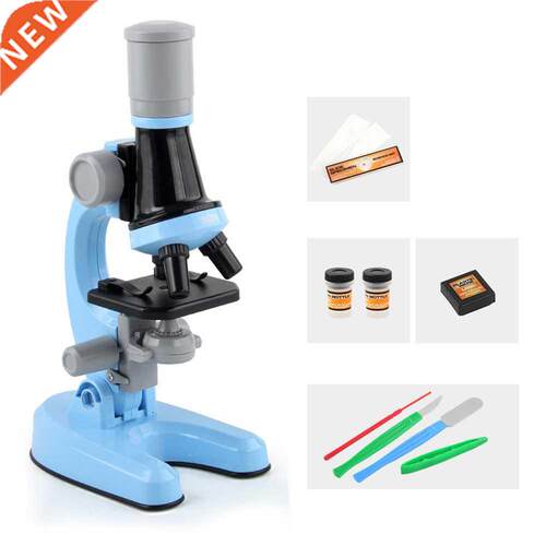 Microscope Kit Lab LED 100X-400X-1200X Home School Science