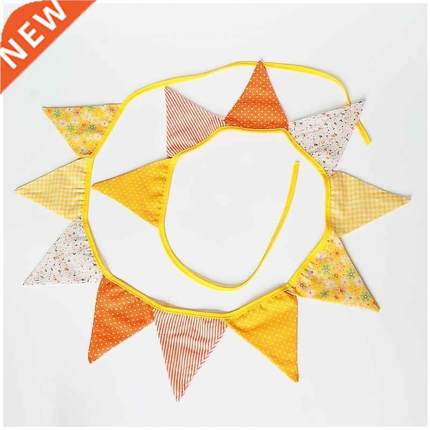 Colored pure cotton triangle hanging flag hanging flag pull