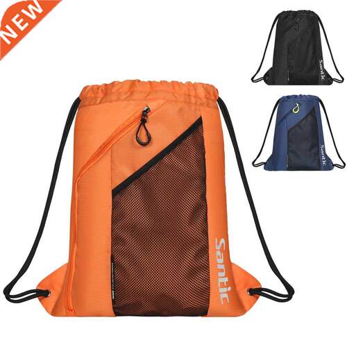 Santic Drawstring Bag Drawstring Backpack Men and Women Back