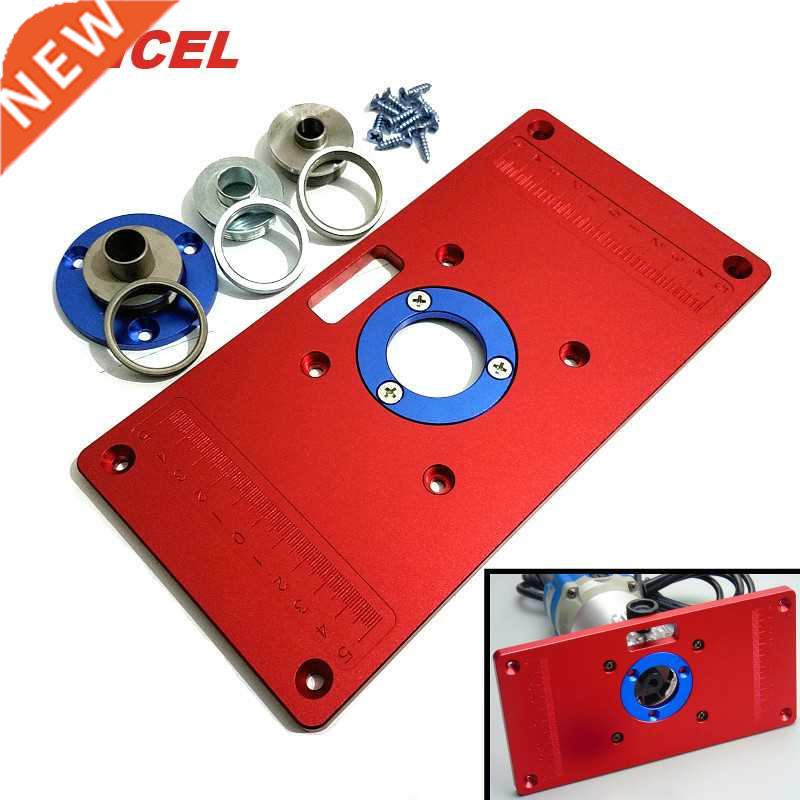 Universal Aluminum Router Table Insert Plate with 2Pcs Inser