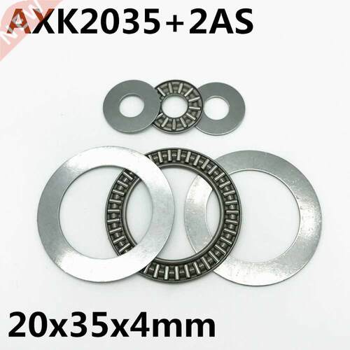 10pcs AXK205 +2AS Thrust Needle Roller Bearing 20x5x2 mm T