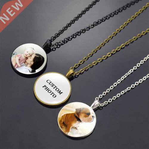 m Glass Cabochon Photo Nelace Personalized Logo Weddi