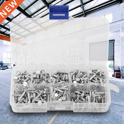400pcs Solid Aluminum Rivet Flat Head Aluminum Rivets Flat