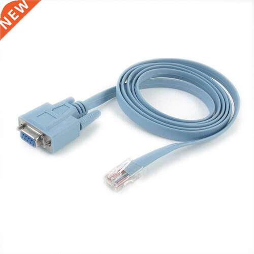 4.9Ft RJ45 Male to D-Sub RS22 DB9 Female Adapter Flat Cable