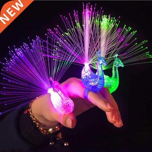 1pc Colorful Luminous Toys for Kids Girls Peacock Finger