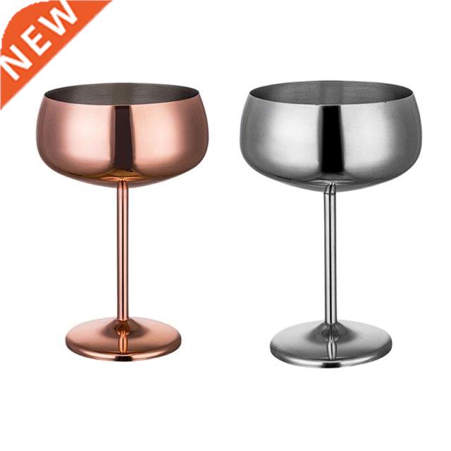 1Pcs Luxury 304 Stainless Steel Cocktail Glass Cocktail Juic