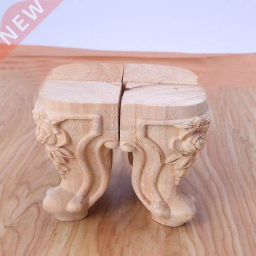 Wooden Furniture Legs Solid Wood Flower Carved TV Cabinet Se
