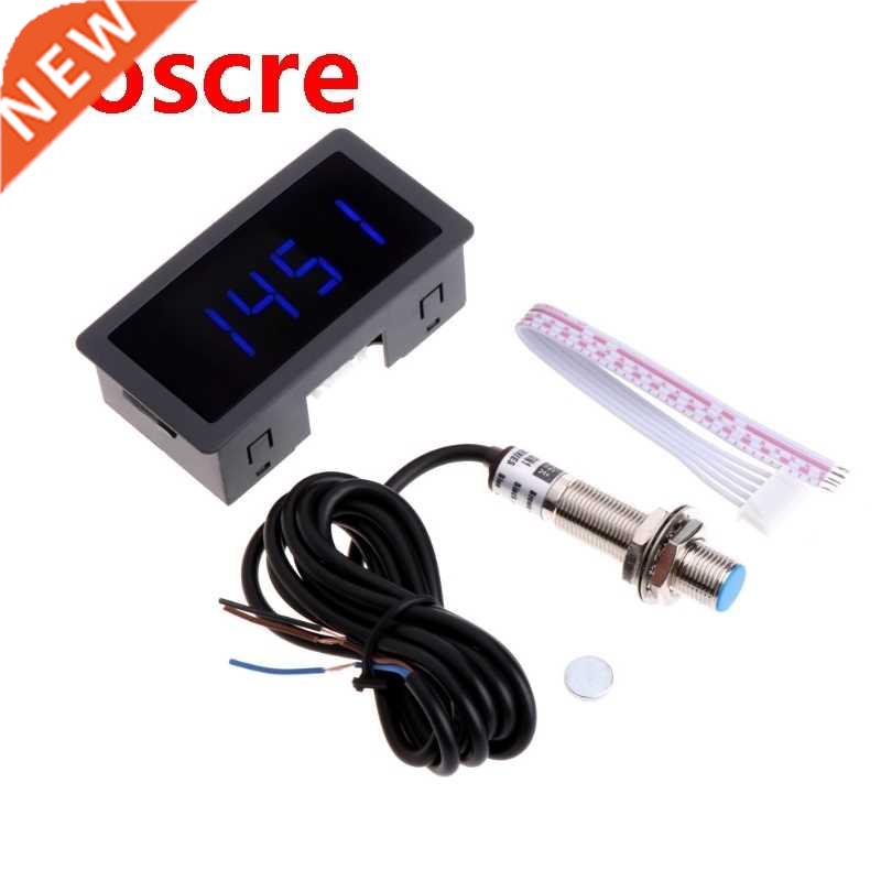 35ED 4 Digital LED Tachometer RPM Speed Meter+Proximity Swit