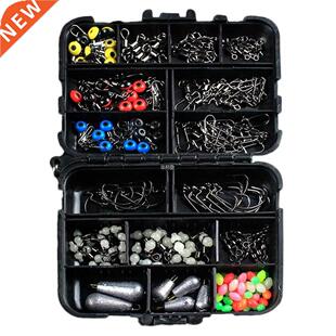 177 Pcs Fishhook Swivel Weights Connector Beads Sinker Lure