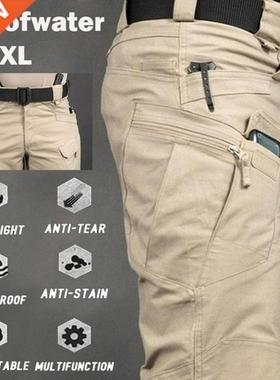 Plus Size 6XL Mens Tactical Pants Multiple Pocket Elasticity
